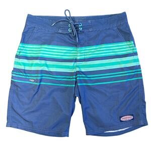 Vineyard Vines Board Shorts Swim Trunks Men Sz 30 Blue Green 11" Inseam